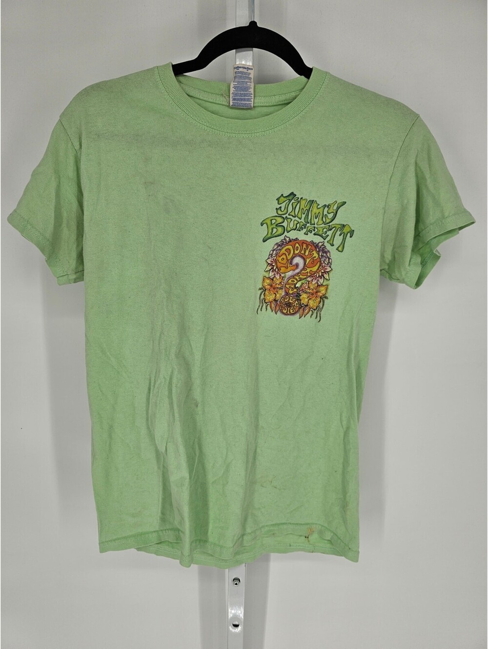 Women's Green Jimmy Buffet I don't Know 2016/2017 Short Sleeve Tshirt Size S